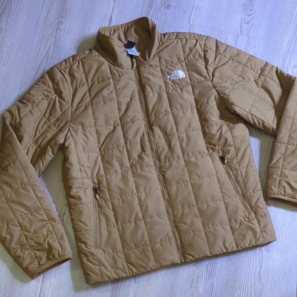 Junction The North Face Men's Tan Jacket M Insulated Beige Small Stain Front